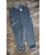 Sincerely Jules XL Jumper Blue Velour Corduroy Slouchy Boho Jumpsuit NEW - $39.60