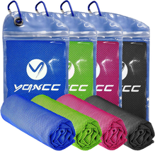 4 Pack Cooling Towel (47&quot;X12&quot;) Ice Towel for Neck, Microfiber Cool Towel, Soft B - $22.60