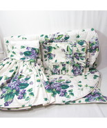 Waverly Sweet Violets Floral Cotton Custom 3-PC Twin Scalloped Quilt Set - $200.00