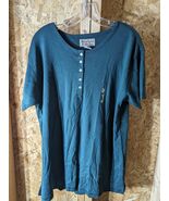 abercrombie fitch medium size 1/4 button short sleeves shirt - $15.07