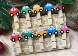 10pcs Photo wooden Clips,Pin Clothespins,Pegs,Birthday Party Favor Decorations - £0.74 GBP