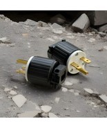 Lot 2 UL NEMA 6-15P Straight Electrical Plug 3 Wire 15 Amp 220V 240V 250... - $16.82