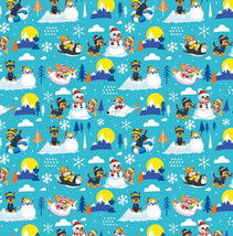 1 Roll Teal Paw Patrol  Christmas Gift wrapping Paper 50 sq ft - $8.00