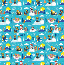 1 Roll Teal Paw Patrol  Christmas Gift wrapping Paper 50 sq ft - £6.29 GBP