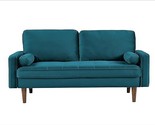 US Pride Furniture Velvet 58&quot; Loveseat Sofa Couch, Iconic Mid-Century St... - $586.99