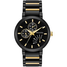 Bulova Men&#39;s Classic Black Dial Watch - 98C124 - £242.55 GBP