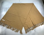 Vintage Royal Rossi Cashmere Scarf Gold Inner Mongolia China Large 72 x 27 - $18.49