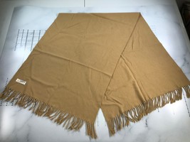 Vintage Royal Rossi Cashmere Scarf Gold Inner Mongolia China Large 72 x 27 - £14.78 GBP