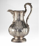 Gorgeous, Unique Coin Silver Repousse Water Pitcher by Lincoln &amp; Foss ~1... - $2,298.09 CAD