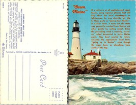 Maine Portland First Lighthouse Erected by the USA Head Light Vintage Postcard - £7.37 GBP