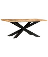 Mango Wood Rectangular Dining Table by vidaXL for Up to Six People - $594.93 CAD
