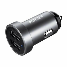AUKEY Dual USB-A Metal Car Charger - 24W 2.4A - Brand New - $28.99