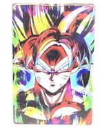 Super Saiyan Goku Metal Sign With 4 Corner Holes &amp; Lace Wall Man Cave De... - £14.30 GBP