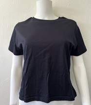 VINTAGE HERMES Basic Tee T Shirt Undershirt Black Women’s Size Large Italy - £102.71 GBP
