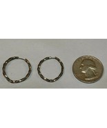 Circle Twisted Hoops Sterling Silver .925 Earrings - £11.82 GBP