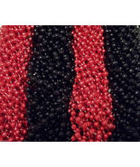 Red Black Falcons Mardi Gras Beads Football Tailgate Necklaces 24 48 72 144 - £11.86 GBP+