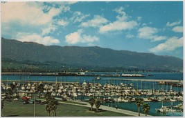 Santa Barbara CA Yacht Harbor Boats Boating Unused Vintage Postcard. A4 - £5.03 GBP