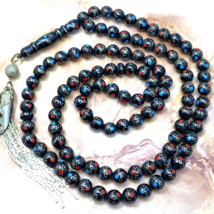 99 Prayer Beads Yemen Natural Black Coral Yusr gemstone necklace يسر مكاوي - £194.22 GBP
