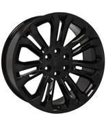GMC Gloss Black 22&quot; Split Spoke Wheels Rims For 2000-2025 Sierra Yukon D... - $1,107.81
