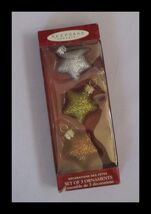 Hallmark Keepsake Ornaments Set of 3 Glitter Star Ornaments Silver Gold ... - €12,74 EUR