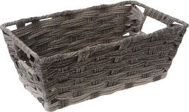 Whitmor Gray Wash Split Rattique Small Shelf Tote. - £28.79 GBP
