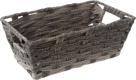 Whitmor Gray Wash Split Rattique Small Shelf Tote. - $32.93