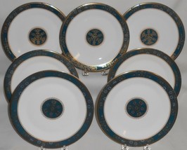 Set (7) Royal Doulton CARLYLE PATTERN Bone China SALAD PLATES Made in En... - $247.49