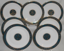 Set (7) Royal Doulton CARLYLE PATTERN Bone China SALAD PLATES Made in En... - £193.81 GBP