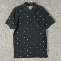 Peter Werth Polo Shirt Men&#39;s Medium 100% Cotton Flamingo Adults M Black - $219.15 MXN