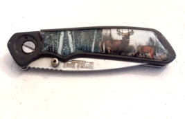 River&#39;s Edge 6&quot; Folding Pocket Knife with Large Antler Buck Deer &amp; Pocke... - $7.86