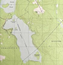 Map Brewer Lake Maine USGS 1982 Topographic Geological 1:24000 27x22&quot; TO... - €8,64 EUR