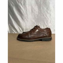 Chaps Dress Shoes Mens 9.5 M Oxfords Brown Leather Casual - £19.89 GBP