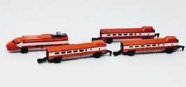 Micro Machines Continental Bullet Train 4 Piece Set Red + White`VTG 1989... - $18.08
