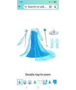 Luxury Princess Dress Costumes With Shining Long Cape Halloween Birthday... - $23.56 CAD