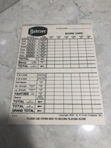 Rare Vintage Yahtzee Score Card Pad Only Replacement Piece 1975 S70 - £6.22 GBP