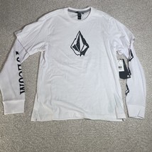 Volcom Twofer Long Sleeve Youth Large 12y White Graphic T-Shirt New With... - $24.99