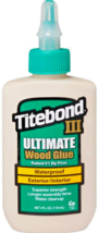 Titebond III 3 Ultimate WOOD GLUE WaterProof UV resistant Tight Bond 4 o... - $26.22