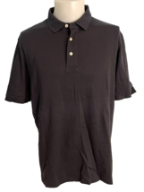 Lands&#39; End  Black Short Sleeve Polo Shirt Traditional Fit Size L - €16,36 EUR