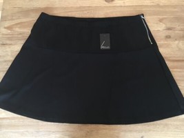 Lane Bryant Collection Black A- Line Flippy Skirt Exposed Zipper  Size 28 - £21.92 GBP