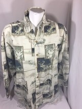 Summa Outdoor Men Casual Hunting Shirt Size L Button 100% Cotton Up Bin7... - £16.01 GBP