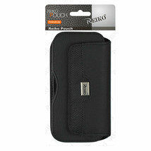 Reiko Rugged Horizontal Leather Pouch/Metal Logo Samsung Galaxy S20, S21 - $8.59