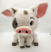 Disney Store Plush Moana Pig Pua Clean EUC 16&quot; Embroidered Eyes Pink Ears - £8.31 GBP