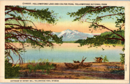 Yellowstone Lake And Colter Peak Yellowstone National Park Montana Postcard - £17.73 GBP