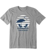 Life is Good Men&#39;s Large 70&#39;s Retro Beach Umbrella Short Sleeve Tee - $441.90 MXN