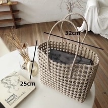 Summer Bag Women  Hand Woven Messenger Bag Hand-held Single  Bag  Vegetable Bask - £138.35 GBP