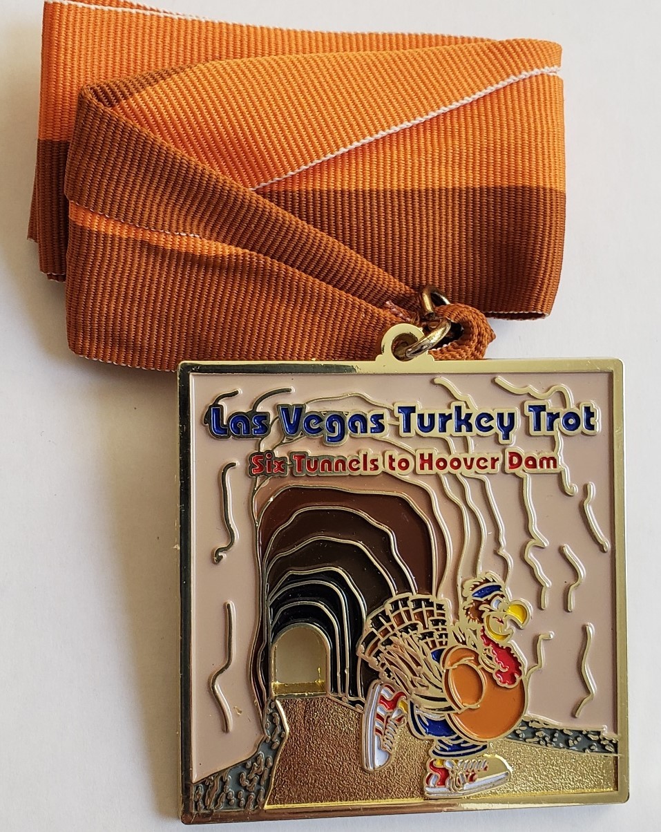 Las Vegs Turkey Trot Six Tunnels to Hoover Dam Medal DVDs & Bluray Discs