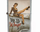  Pin Up Girl Wings Rs1 Flip Top Dual Torch Lighter Wind Resistant - $16.78