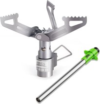 One-Piece Titanium Alloy Outdoor Camping Stove Gas Stove Portable Folding Stove - £30.32 GBP