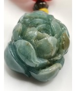 Ice Green 100% Natural Burma Jadeite Jade Peony Flower Pendant # 141.50 ... - $980.00