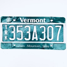  United States Vermont Green Mountain Truck License Plate TRK 353A307 - $336.54 MXN